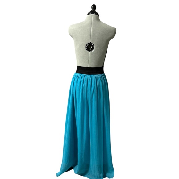 Rue 21 Black and Turquoise Maxi Skirt - Picture 2 of 5